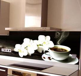 Декоративный фартук для кухни из пластика - модель 4