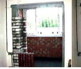 Демонтаж балконной двери - тип 2