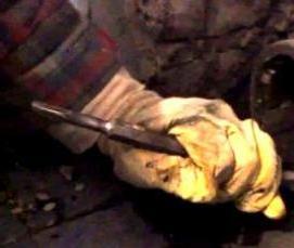 Демонтаж чугунной трубы - вариант 1