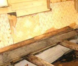 Демонтаж деревянного пола в деревянном доме - тип 1