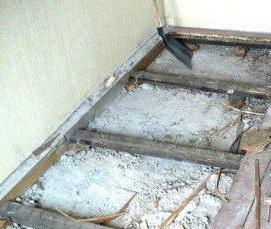 Демонтаж деревянного пола в деревянном доме - тип 4