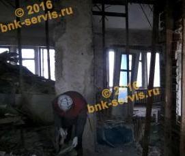 Демонтаж перегородки из кирпича - тип 2