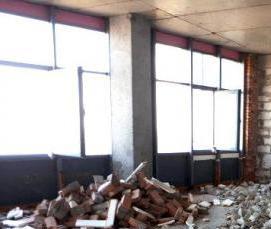 Демонтаж перегородок из блока - модель 1