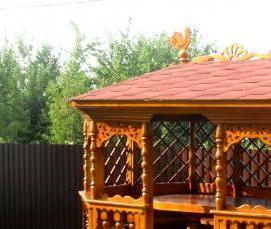 Деревянная беседка эконом - модель 4