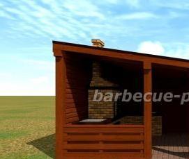 Деревянная беседка под мангал - модель 4