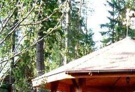 Деревянная беседка с кирпичным мангалом - вариант 1