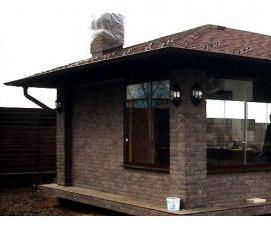 Деревянная беседка с мангалом - модель 2