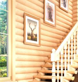 Деревянная лестница черная - тип 4