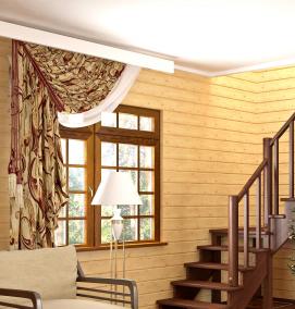 Деревянная лестница черная - тип 2