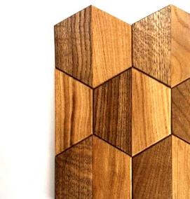 Деревянная мозаика для стен - тип 4