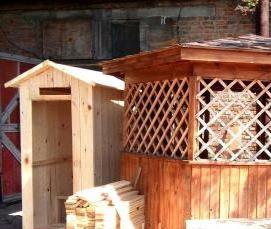 Деревянная шестигранная беседка - модель 2