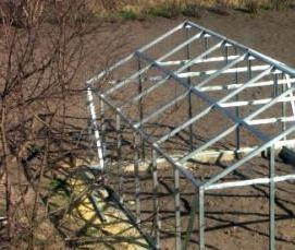 Деревянная теплица односкатная - тип 2