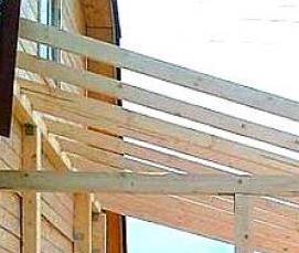 Деревянная теплица с односкатной крышей - вариант 1