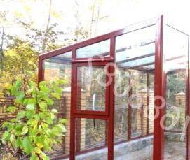 Деревянная теплица с односкатной крышей - вариант 2