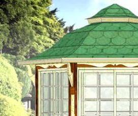 Деревянная застекленная беседка - модель 4