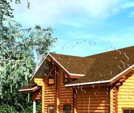 Деревянное оцилиндрованное бревно - вариант 2