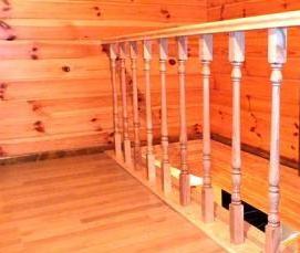 Деревянное ограждение лестницы - вариант 2