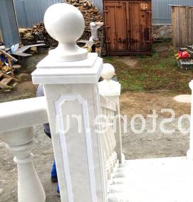 Деревянные балясины белые - тип 4