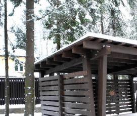 Деревянные беседки барбекю для дачи - модель 3