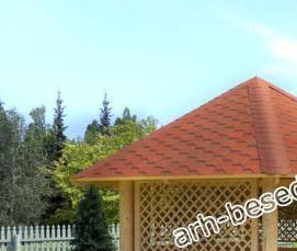 Деревянные беседки из оцилиндрованного бревна - тип 3