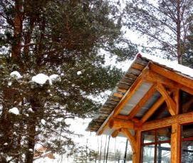 Деревянные беседки с мангалом барбекю - тип 4