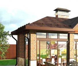 Деревянные беседки с мангалом барбекю - тип 2