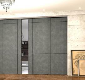 Деревянные межкомнатные перегородки со стеклом - вариант 3