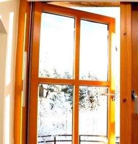 Деревянные окна без стеклопакета - модель 1