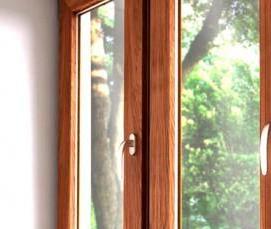 Деревянные окна с форточкой для квартиры - модель 1