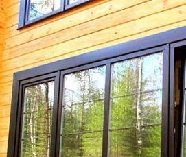 Деревянные окна со шпросами - вариант 4