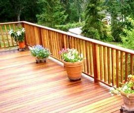 Деревянные перила для террасы - тип 4