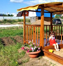 Деревянные песочницы для детей - модель 3