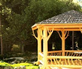 Деревянные резные беседки - вариант 2