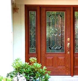 Деревянные входные двери для частного дома - вариант 3