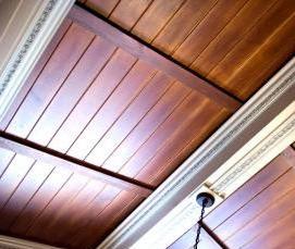 Деревянный подвесной потолок - вариант 4