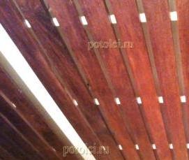 Деревянный подвесной потолок - вариант 3