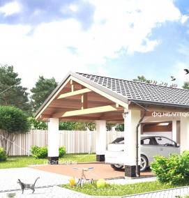 Дом под хозблок - модель 3