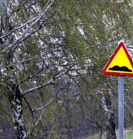 Дорожный знак неровная дорога - модель 4