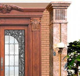 Дверь балконная деревянная со стеклом - тип 1