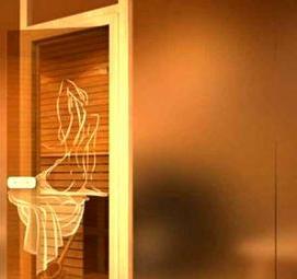 Дверь для бани с фотопечатью - вариант 2