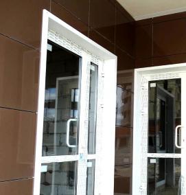 Дверь пластиковая глухая входная - модель 4