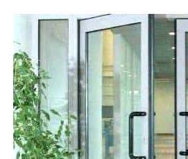 Двери алюминиевые входные двустворчатые - модель 1