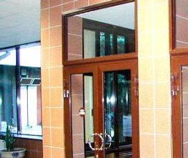 Двери алюминиевые входные двустворчатые - модель 2