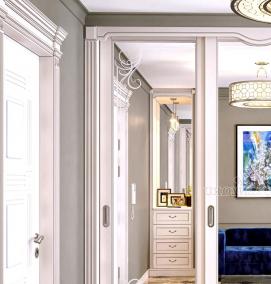 Двери купе белый глянец - модель 3