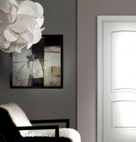 Двери межкомнатные серо белые - модель 4