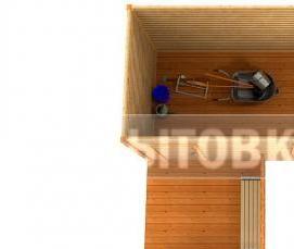 Двухэтажная бытовка для дачи - вариант 1