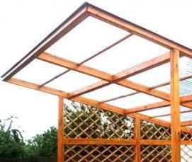 Двухскатная беседка из металла - модель 1