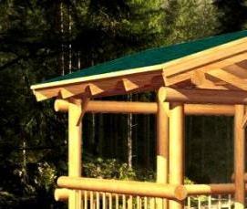 Двухскатная беседка из металла - модель 3