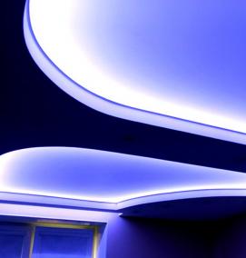 Двухуровневые натяжные потолки без гипсокартона - вариант 4