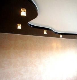 Двухуровневые натяжные потолки без гипсокартона - вариант 3